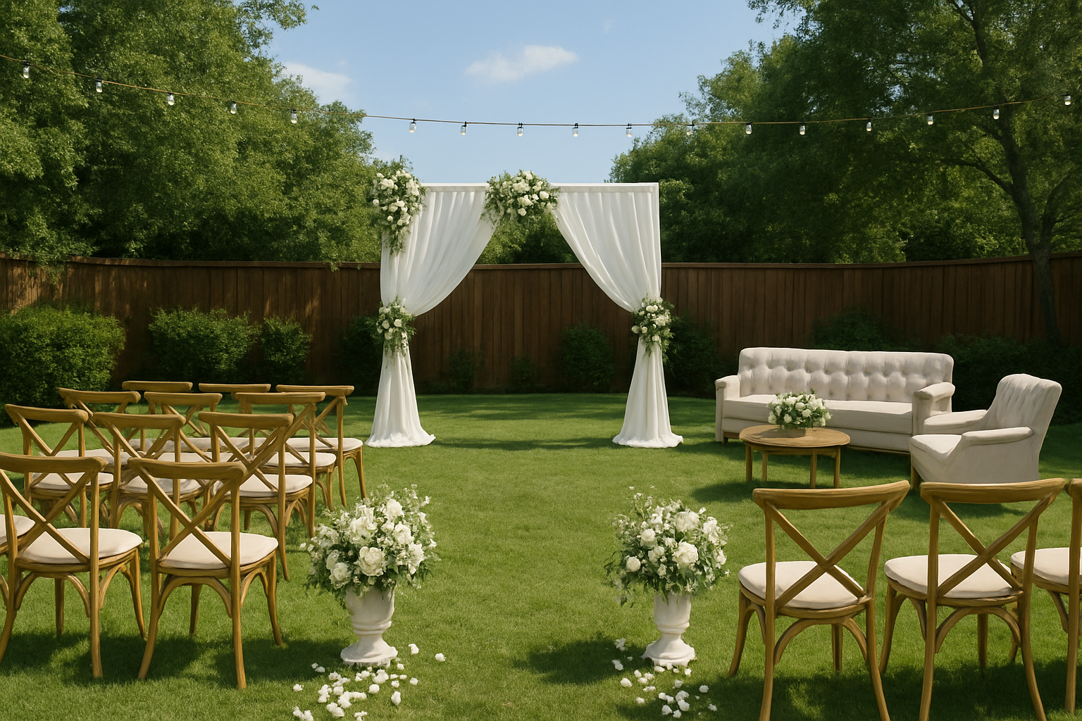 איך לתכנן חתונה בחצר עם מינימום מאמץ