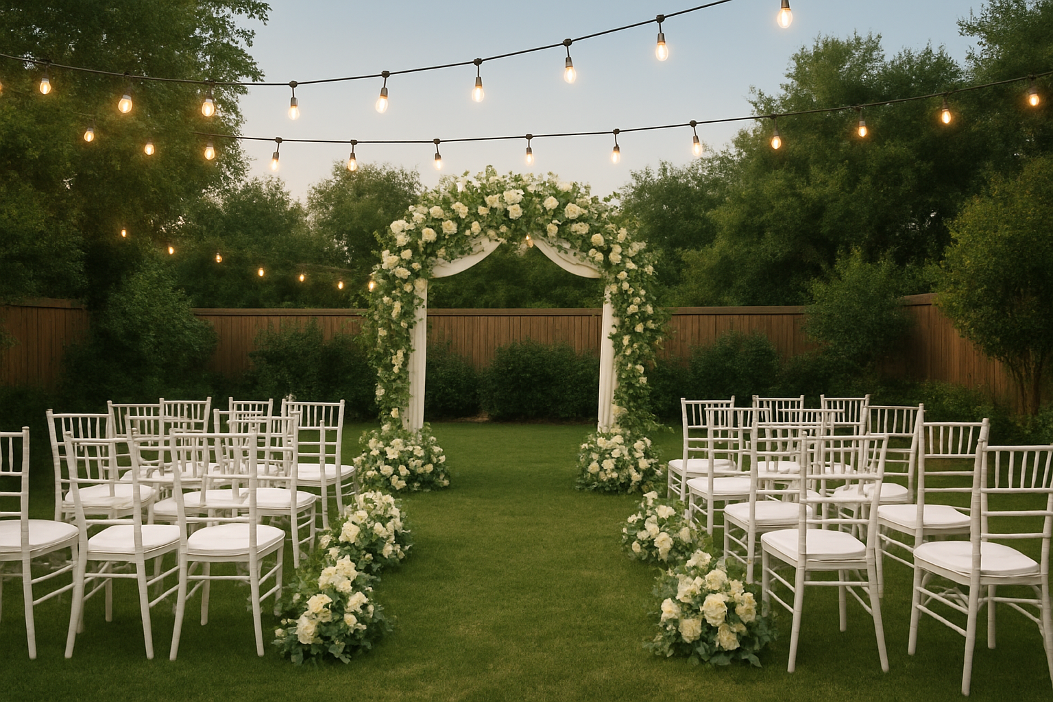 איך להפוך את החצר לאולם אירועים מושלם לחתונה