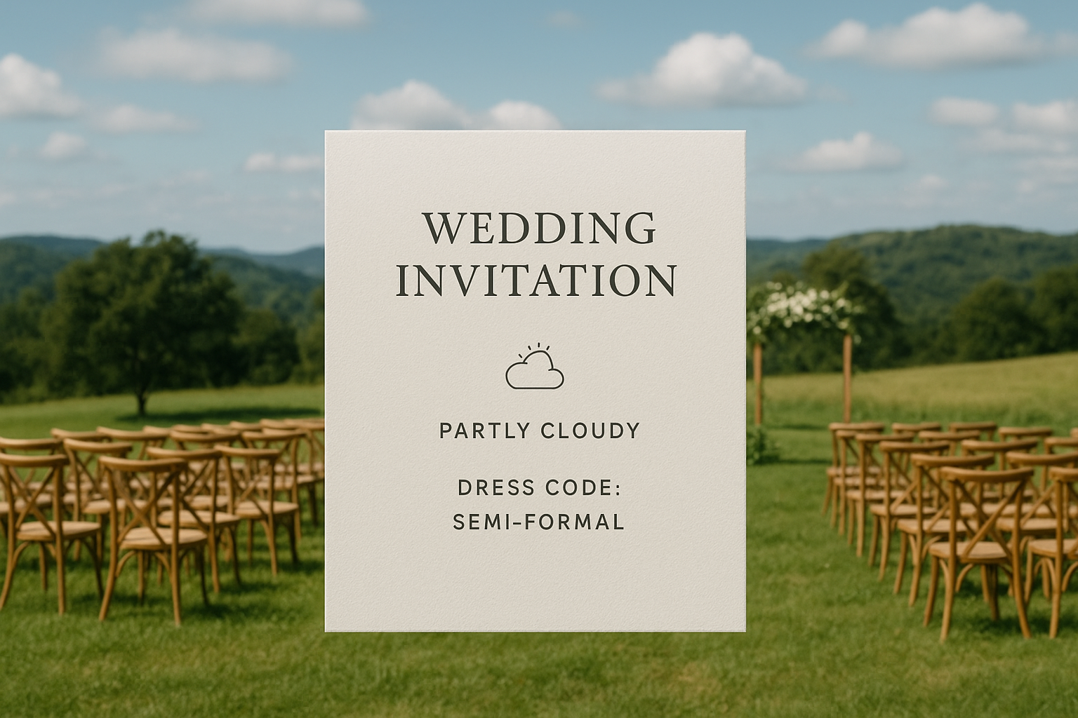 טיפים לחתונה בחוץ: איך להכין את האורחים ליום בלתי נשכח