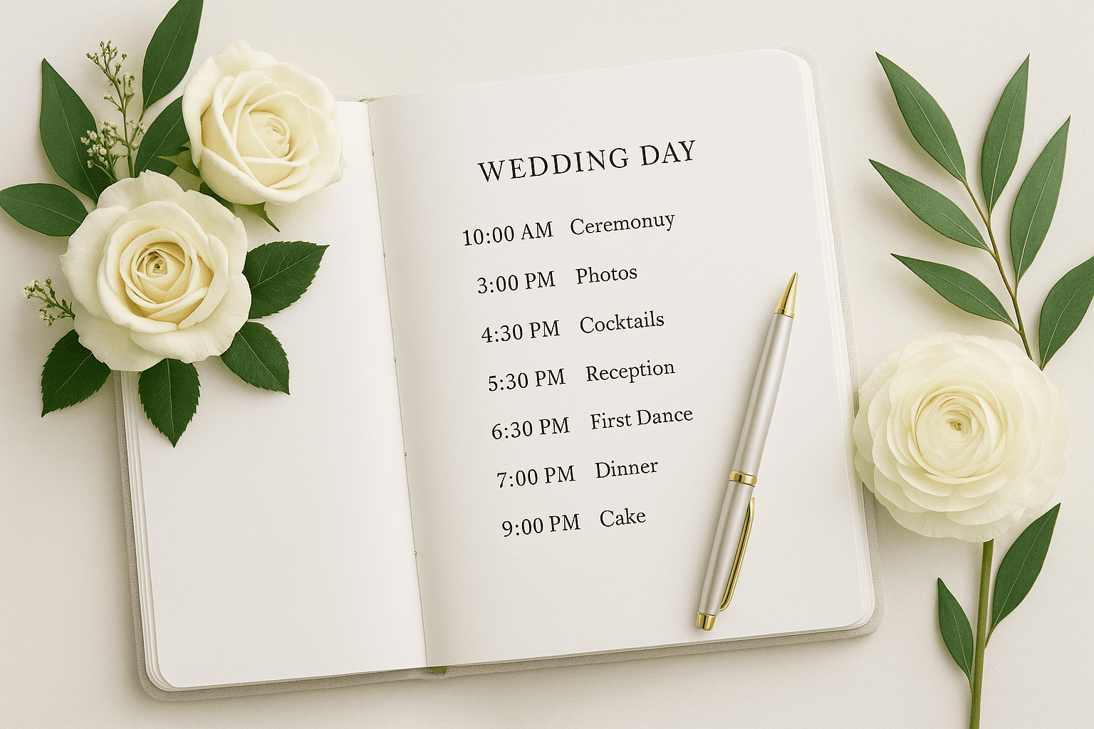 טיפים לחתונה: איך לשמור על לוח זמנים מדויק ביום הגדול