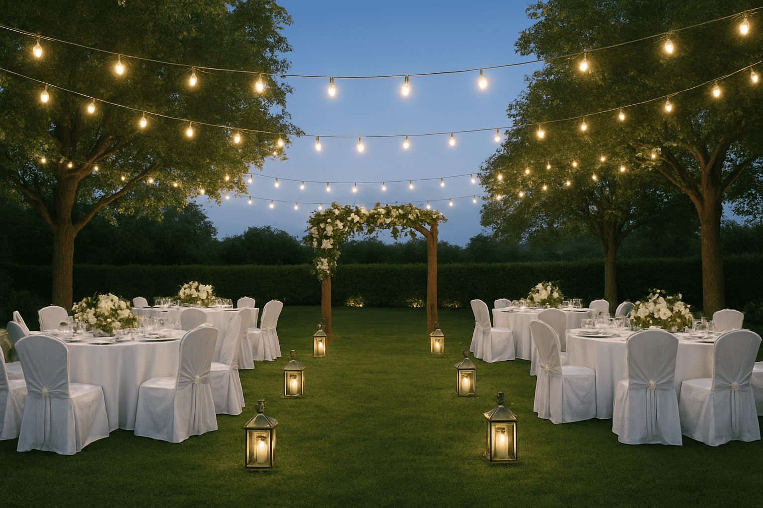 תכנון חתונה בחצר: איך לשלב תאורה חיצונית ליצירת אווירה קסומה