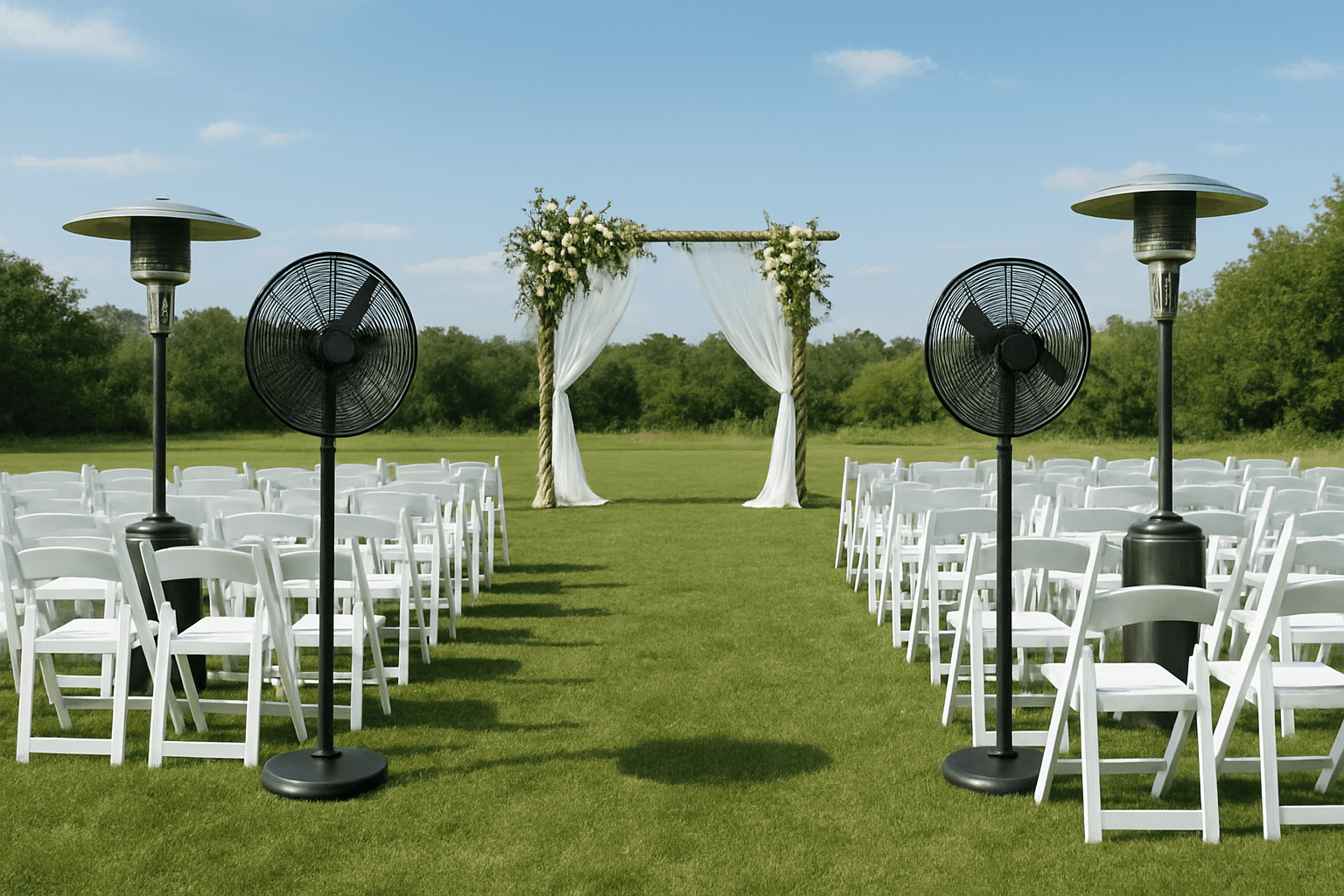 טיפים לחתונה בחוץ: איך לשלב פתרונות קירור וחימום