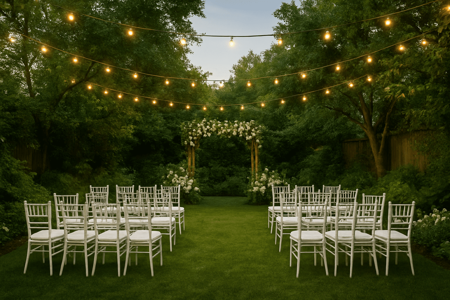 תכנון חתונה בחצר: איך להפוך את החלל שלכם לגן קסום