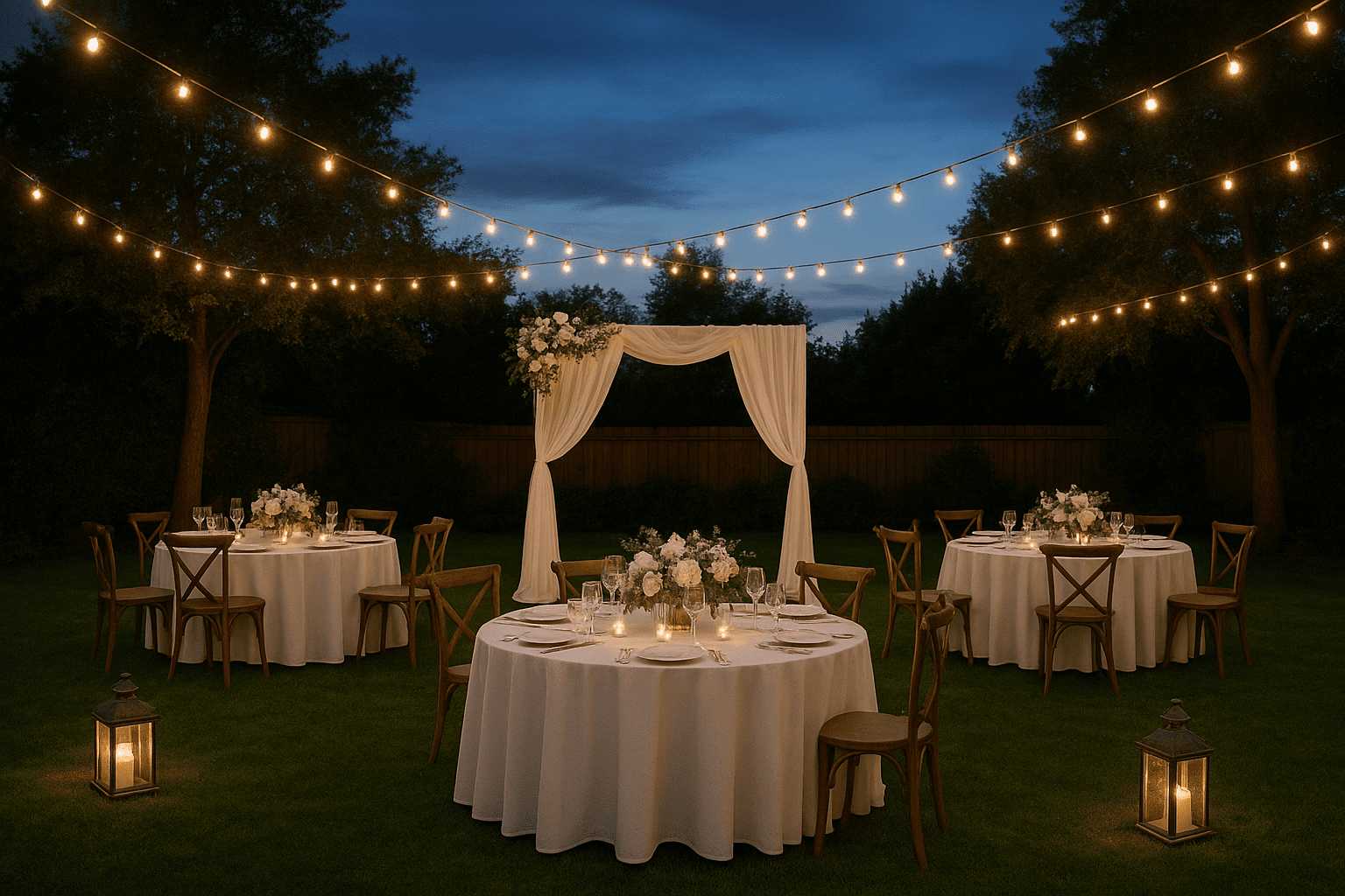 תכנון חתונה בחצר: איך להעצים את החוויה עם תאורה נכונה
