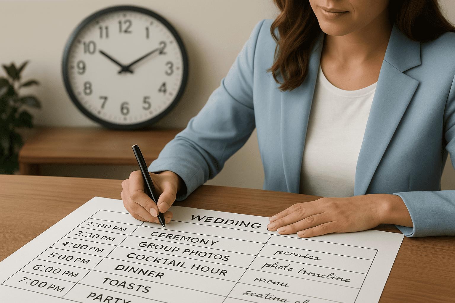 טיפים לחתונה: איך לשמור על לוח זמנים מדויק