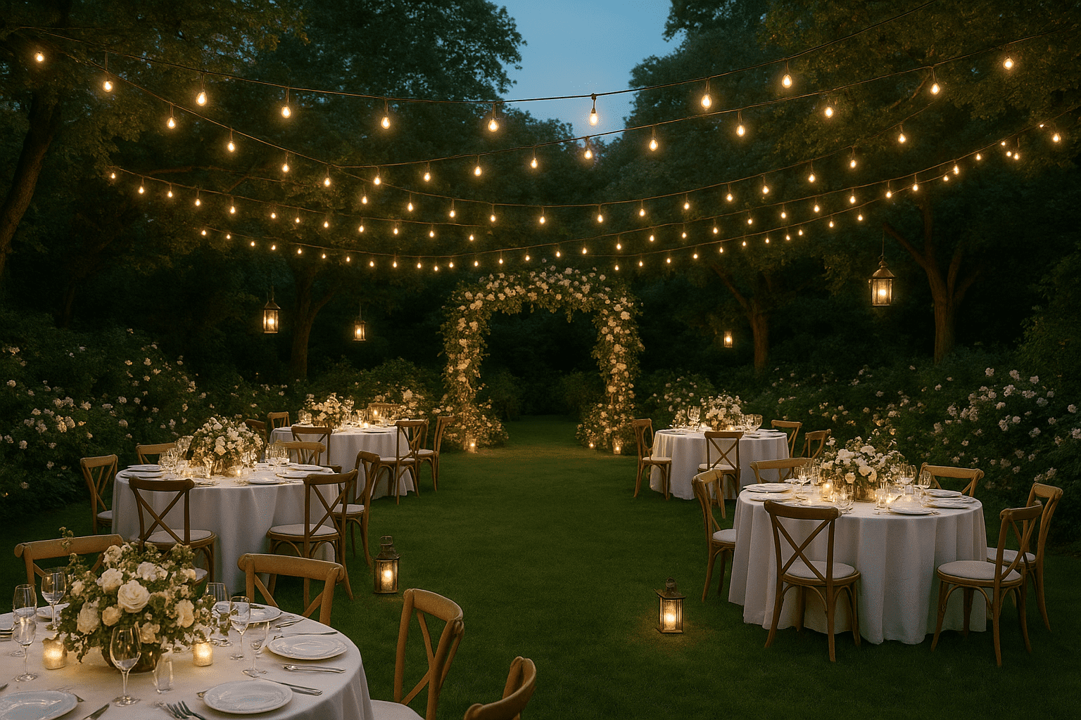 תכנון חתונה בחצר: איך לשלב תאורה קסומה ליצירת אווירה