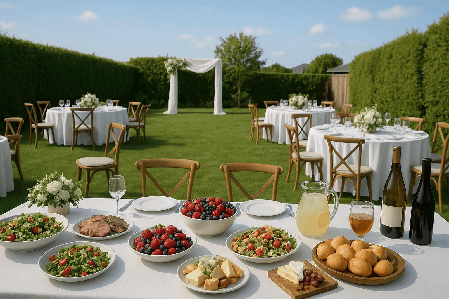 תכנון חתונה בחצר: איך לבחור את התפריט המושלם