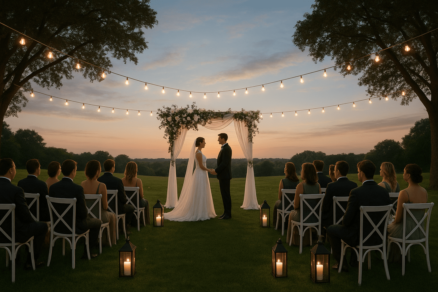 טיפים לחתונה בחוץ: איך לבחור את התאורה המושלמת