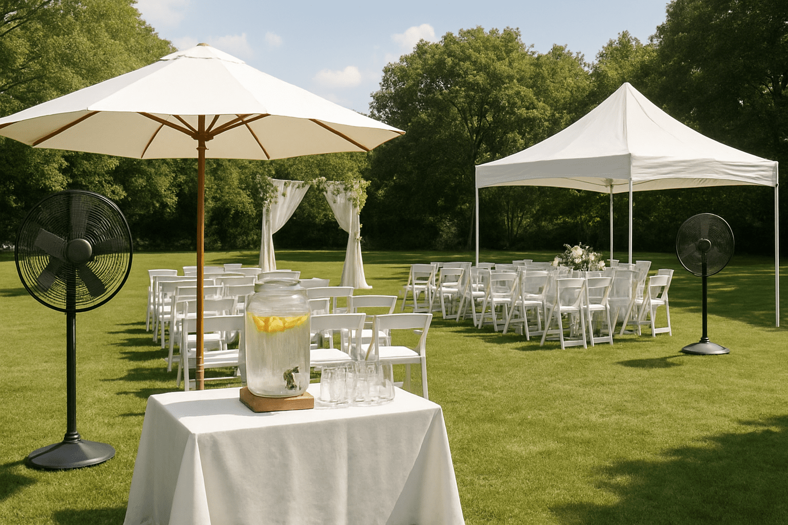 טיפים לחתונה בחוץ: איך לשמור על קירור ונוחות האורחים