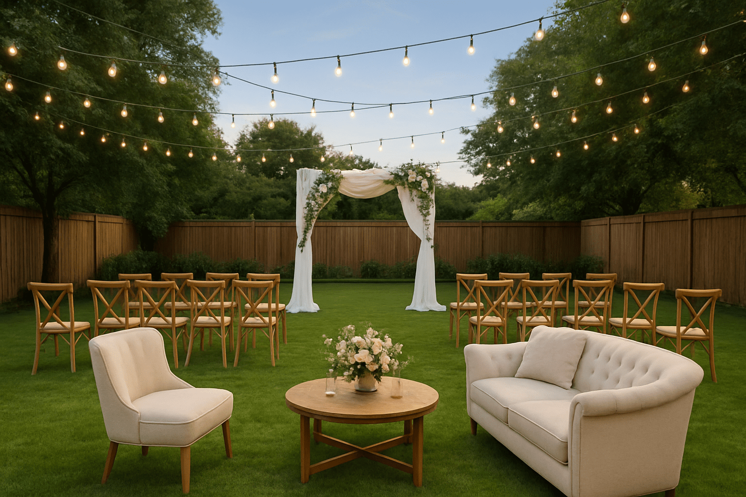 תכנון חתונה בחצר: איך להפוך את החצר שלכם לגן עדן