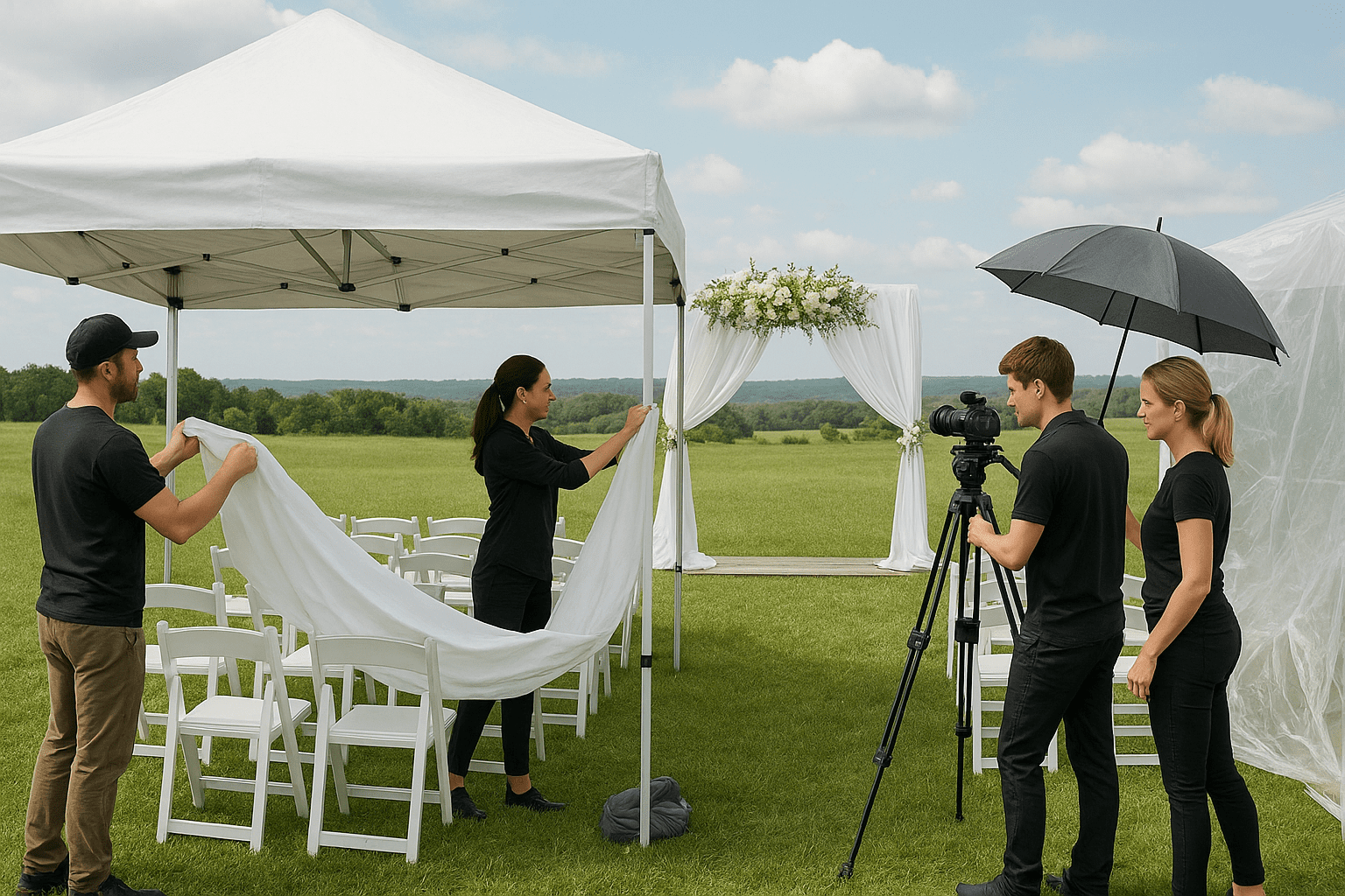 אירגון חתונה בשטח: איך להתמודד עם הפתעות טבע