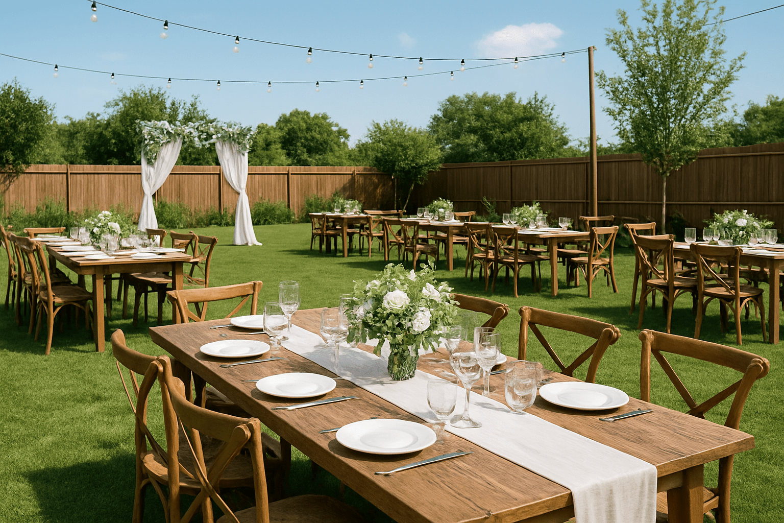 תכנון חתונה בחצר: איך לשלב עיצוב כפרי מודרני