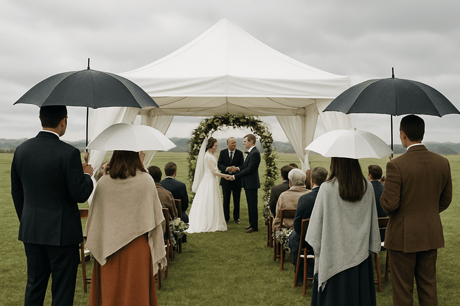 טיפים לחתונה בחוץ: איך להתמודד עם מזג האוויר המשתנה