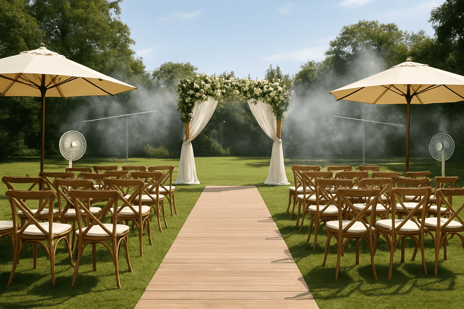 טיפים לחתונה בחוץ: איך לשמור על רוגע ונוחות לאורחים