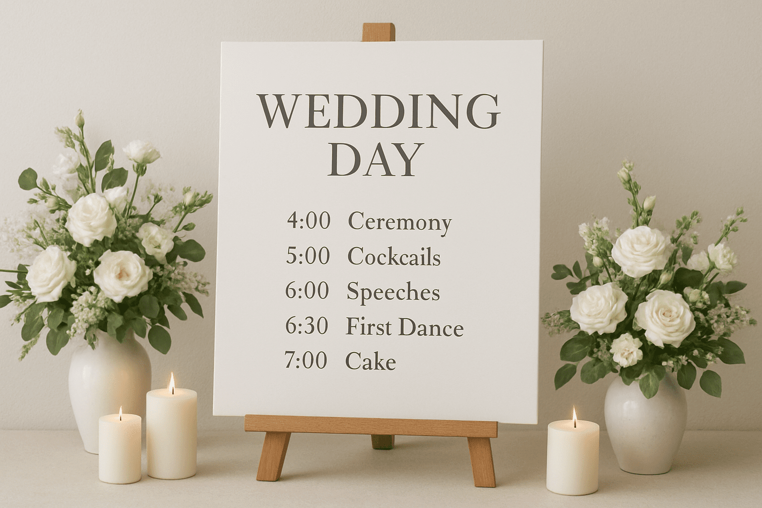 טיפים לחתונה: איך ליצור לוח זמנים מושלם לאירוע שלך