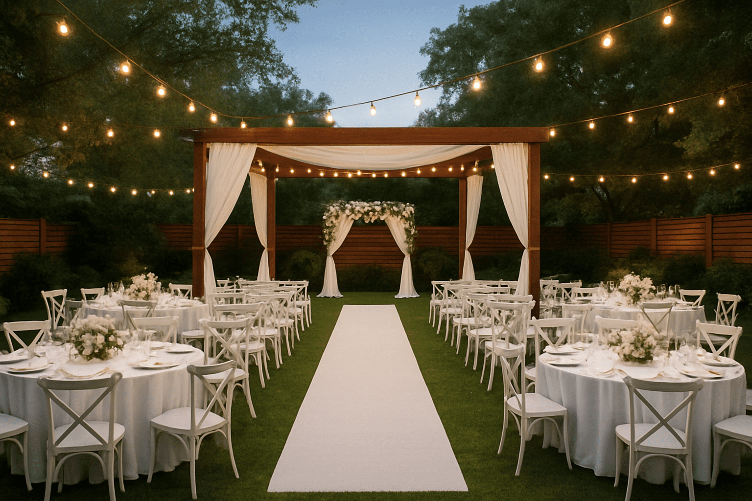 תכנון חתונה בחצר: איך להפוך את החצר הביתית למתחם חלומי