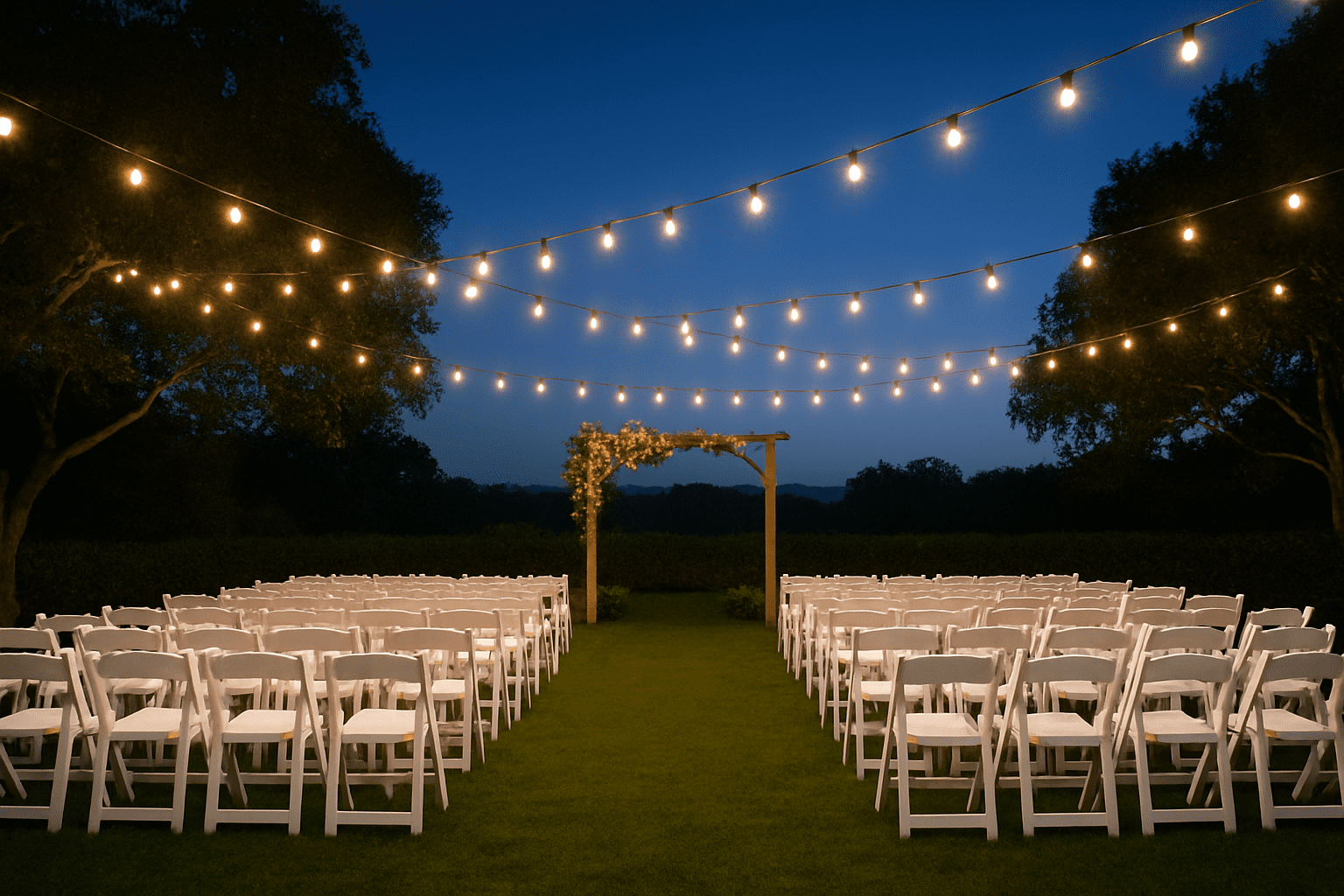 טיפים לחתונה בחוץ: איך לבחור את התאורה המושלמת לאירוע