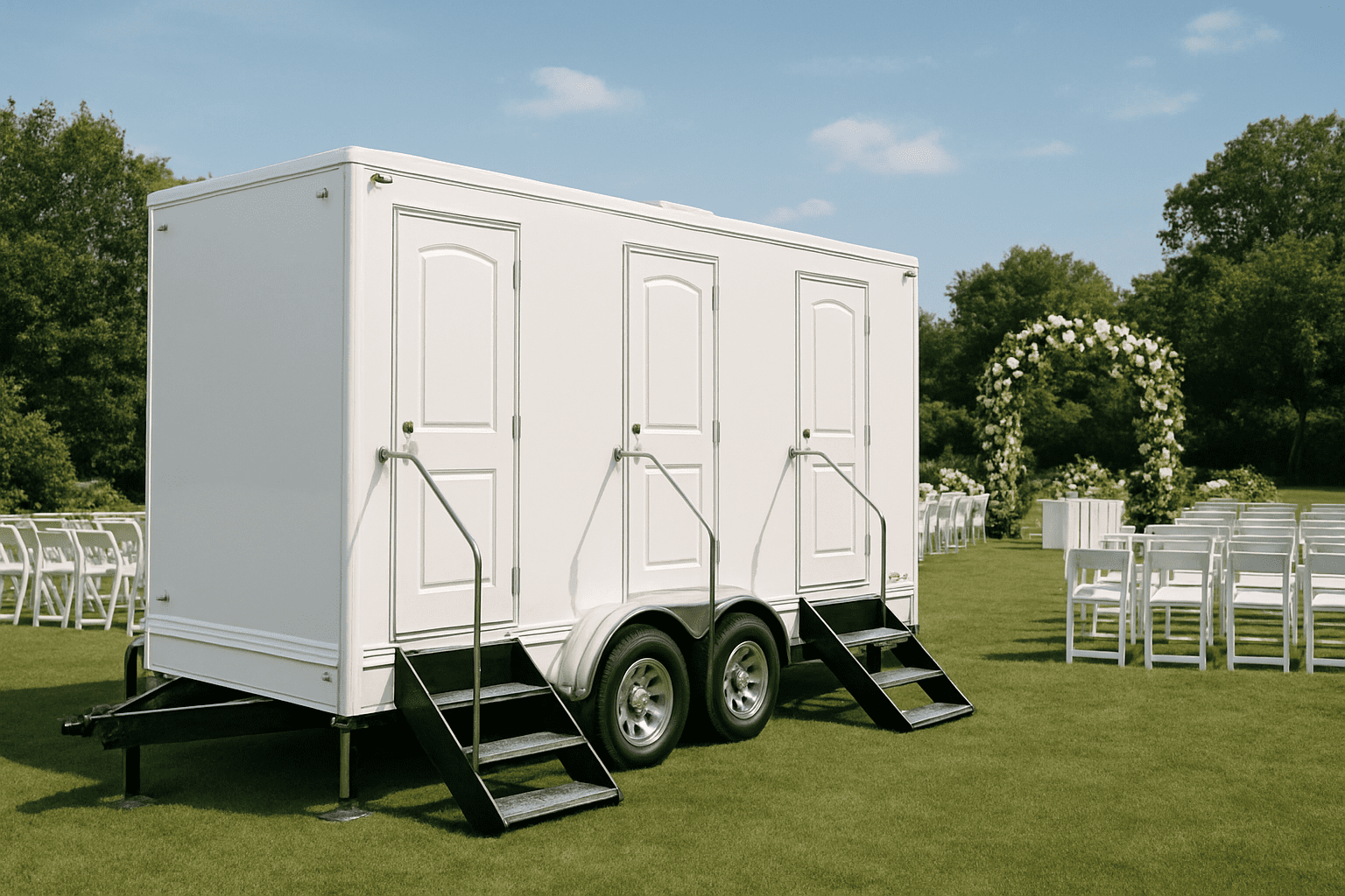 נגיעות יוקרה: שירותים ניידים מפוארים לאירועים בלתי נשכחים