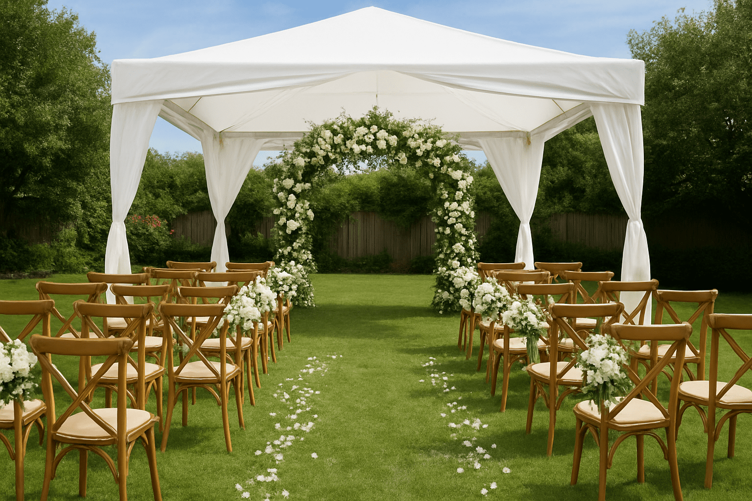 איך ליצור חתונה קסומה בחצר הבית