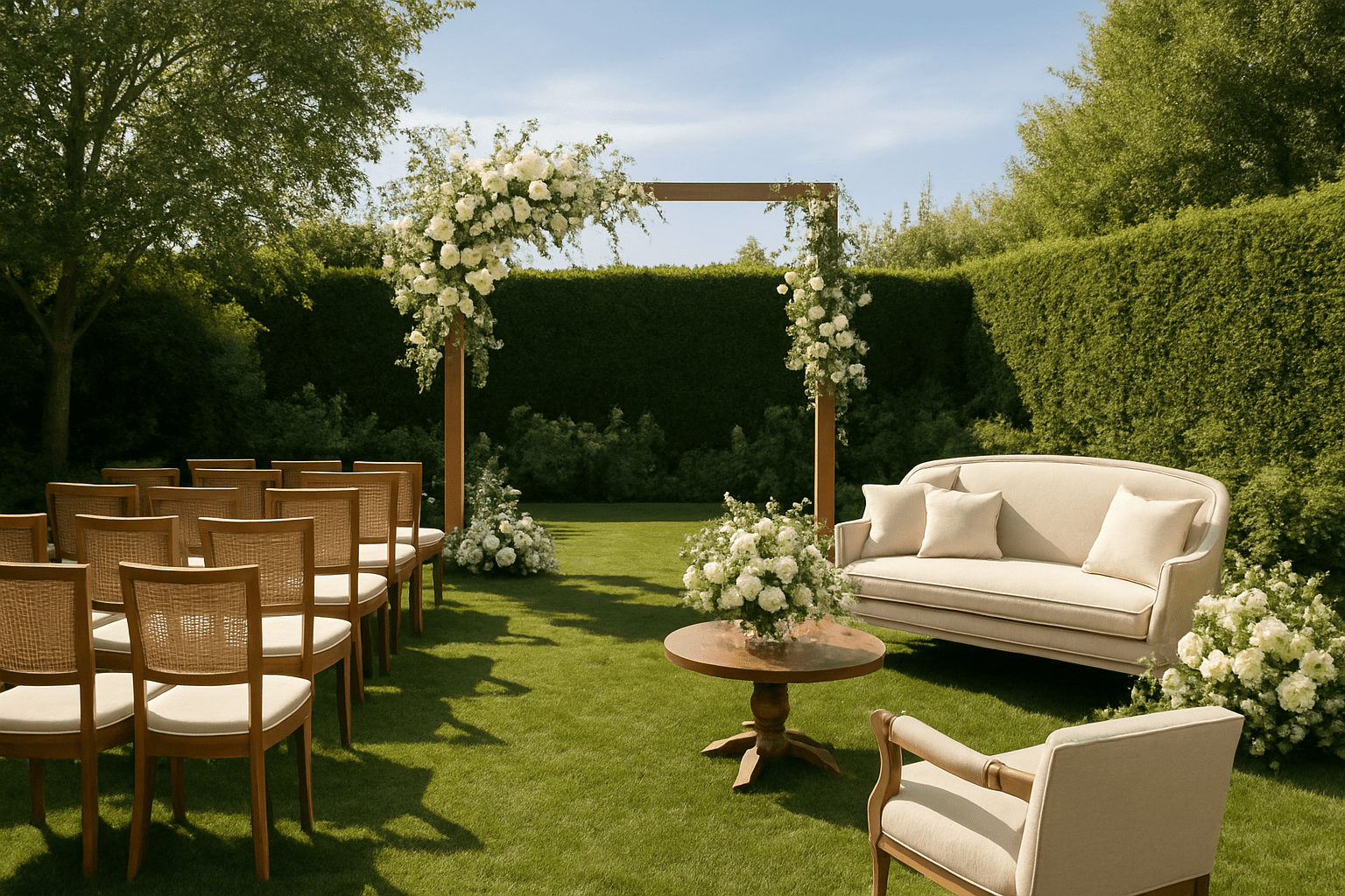 תכנון חתונה בחצר: איך לשלב עיצוב גינה ואירוח מושלם