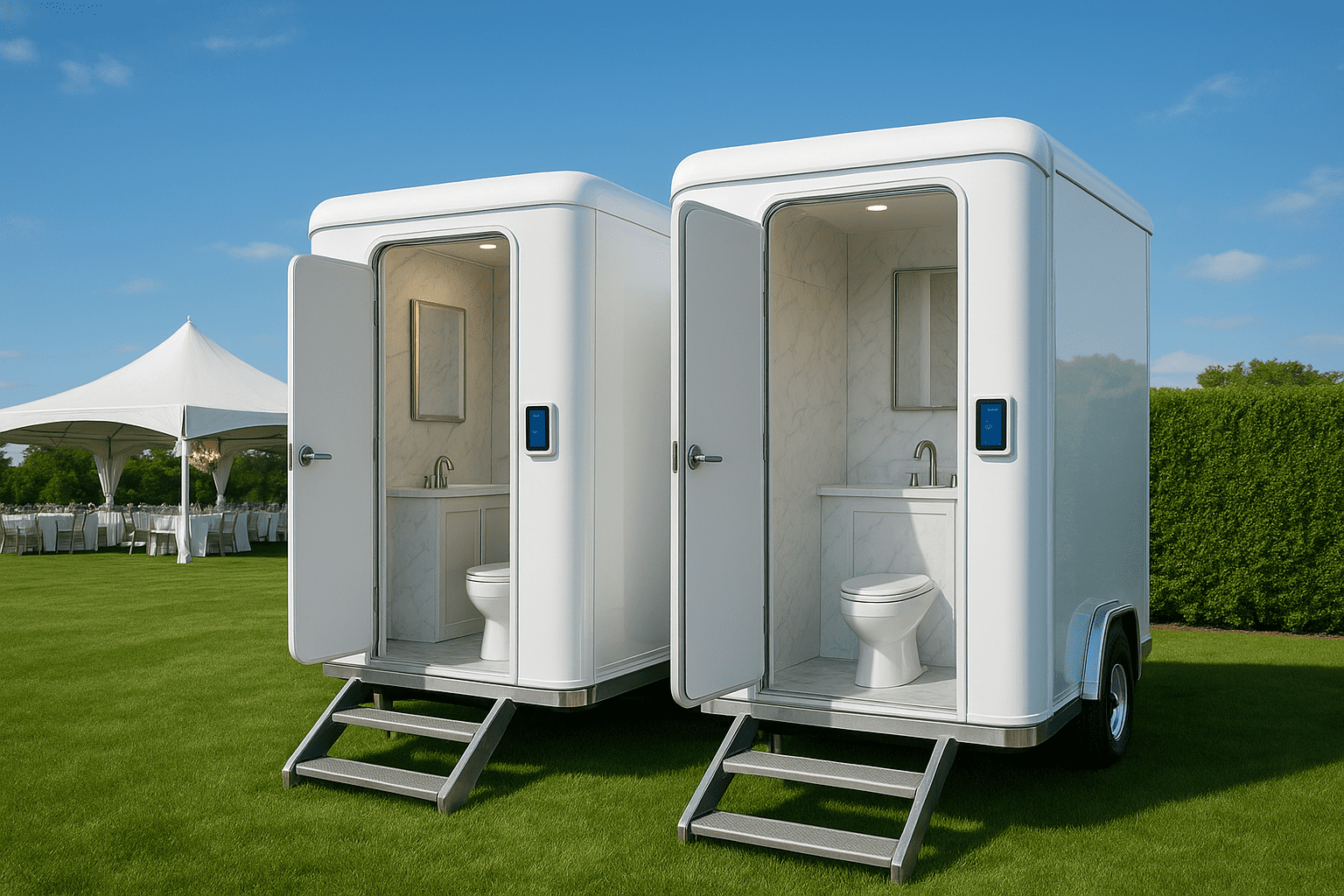 שירותים ניידים מפוארים לאירועים: פתרונות התאמה אישית לכל אירוע