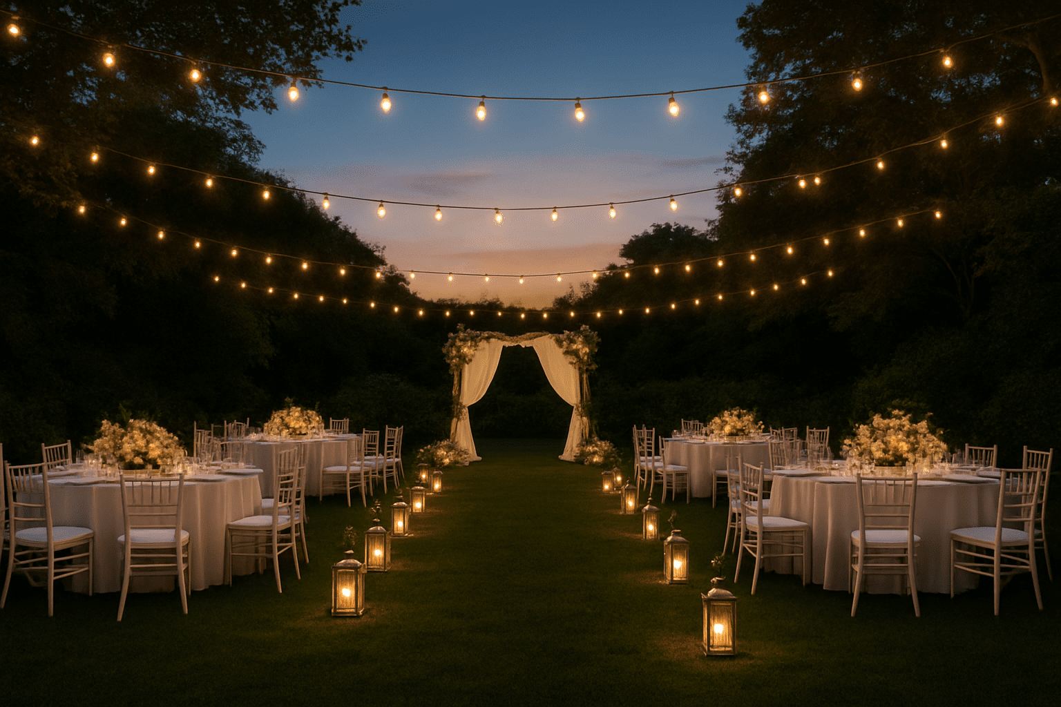תכנון חתונה בחצר: איך לשלב תאורה ייחודית ליצירת אווירה קסומה