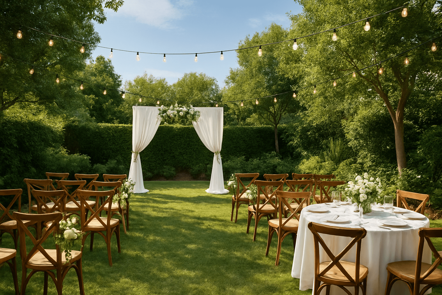 חתונה בחצר: איך להפוך את החלל הפרטי שלכם לאירוע בלתי נשכח