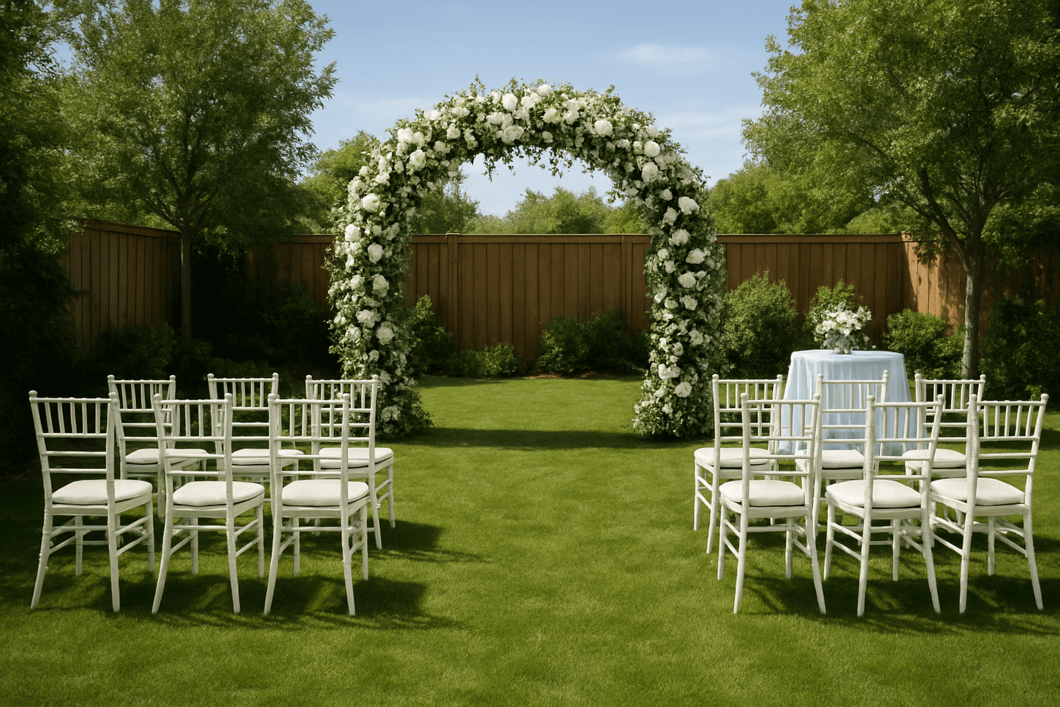 תכנון חתונה בחצר: להפוך את הבית לגן אירועים