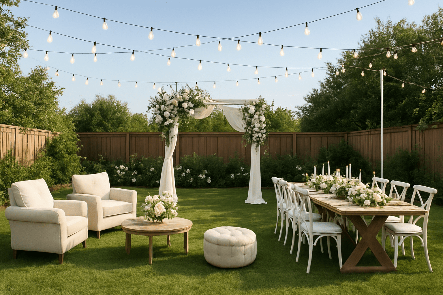 תכנון חתונה בחצר: איך ליצור אווירה קסומה בבית